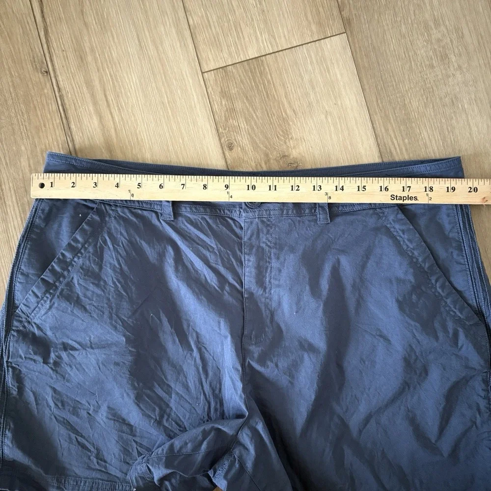 Eddie‎ Bauer Shorts Womens Size 18 Blue Chino Zip Cargo Pocket 7